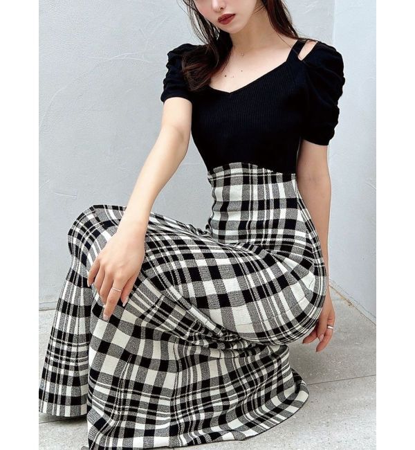 RESEXXY「ショルダーオープンマーメイドニットワンピース」|ワンピース|