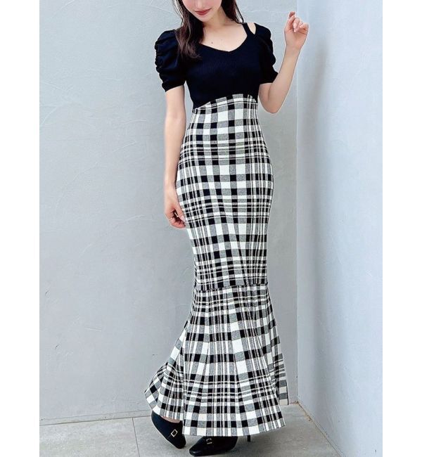 RESEXXY「ショルダーオープンマーメイドニットワンピース」|ワンピース|