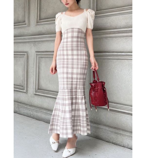 RESEXXY「ショルダーオープンマーメイドニットワンピース」|ワンピース|