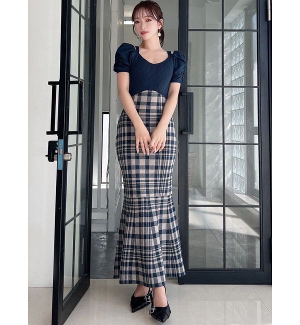 RESEXXY「ショルダーオープンマーメイドニットワンピース」|ワンピース|