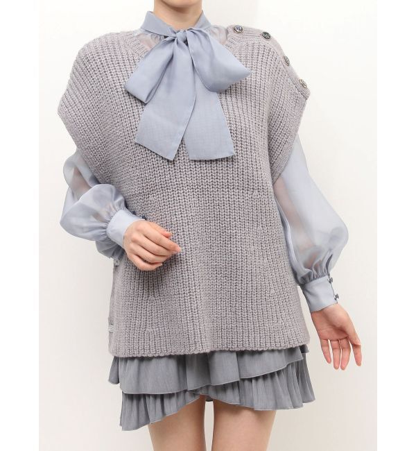 MERCURYDUO「2WAYニットベストカーデ」|カーディガン|