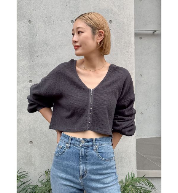 Ungrid「ハニカムショートカーディガン」|カーディガン|