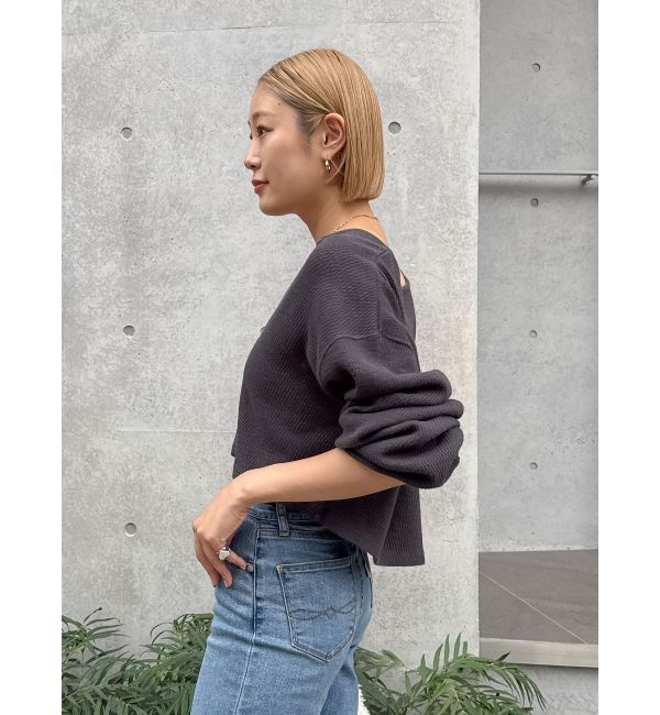 Ungrid「ハニカムショートカーディガン」|カーディガン|