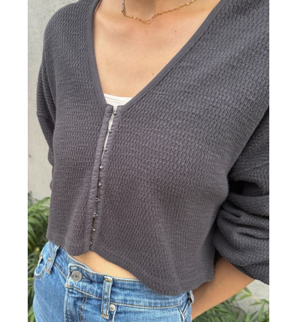 Ungrid「ハニカムショートカーディガン」|カーディガン|