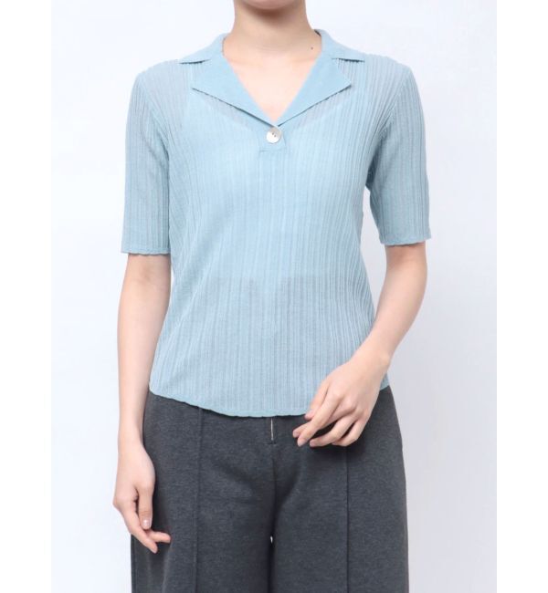 LAGUNAMOON「シアーカラーネックシニットプルオーバー」|ニット・セーター|