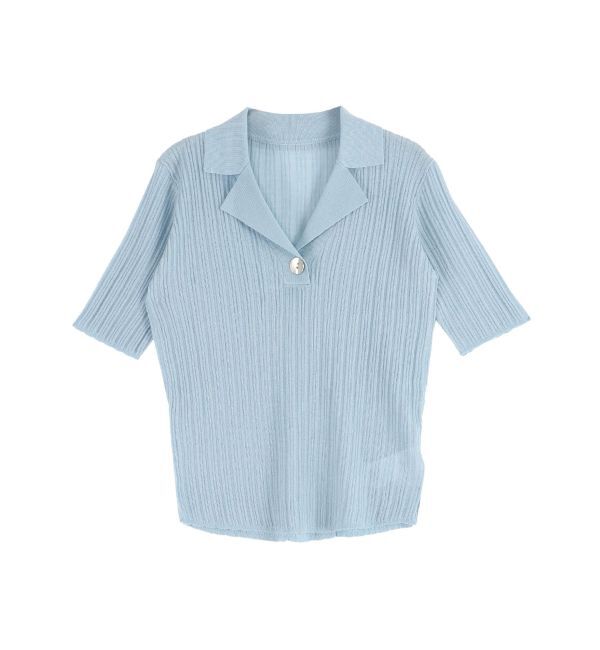 LAGUNAMOON「シアーカラーネックシニットプルオーバー」|ニット・セーター|