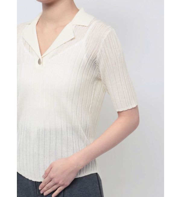 LAGUNAMOON「シアーカラーネックシニットプルオーバー」|ニット・セーター|