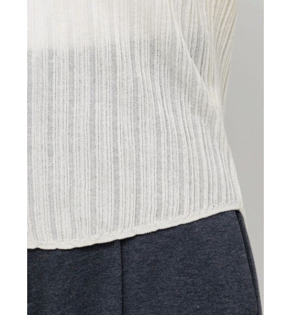 LAGUNAMOON「シアーカラーネックシニットプルオーバー」|ニット・セーター|