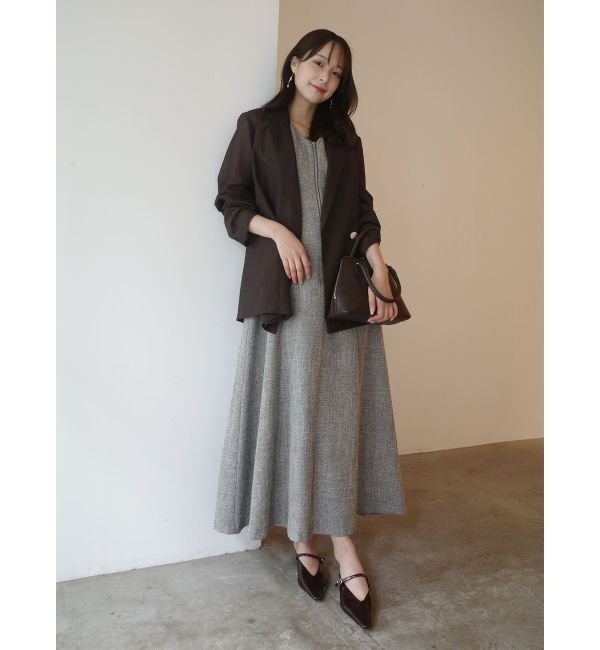 LAGUNAMOON「【追加生産】フロントZIPミックスカラーワンピース」|ワンピース|