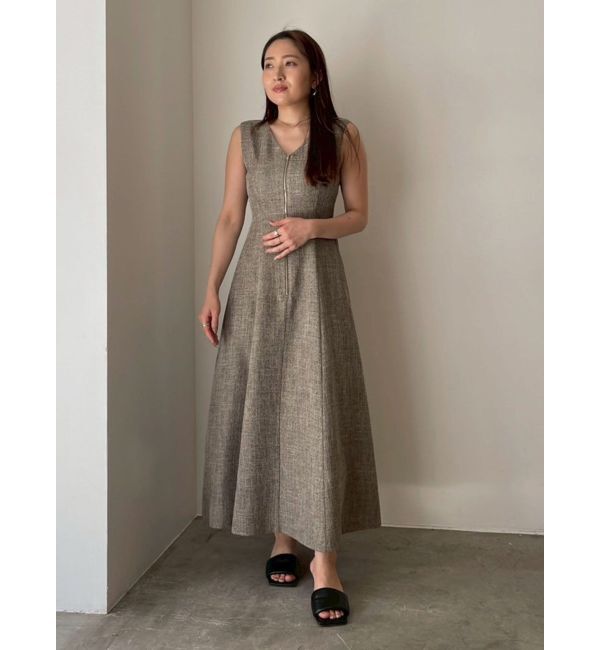 LAGUNAMOON「【追加生産】フロントZIPミックスカラーワンピース」|ワンピース|