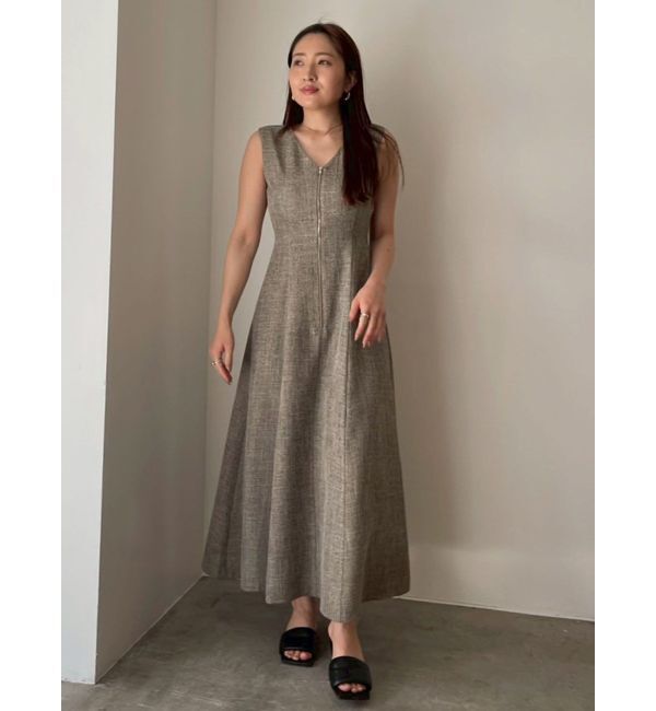 LAGUNAMOON「【追加生産】フロントZIPミックスカラーワンピース」|ワンピース|