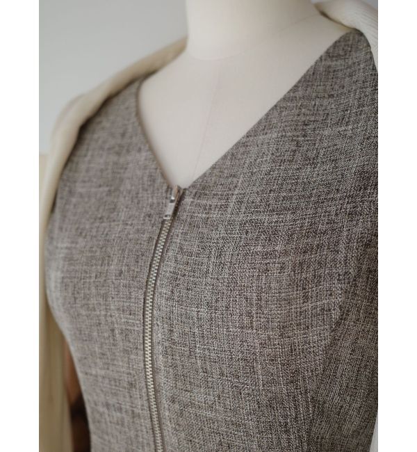 LAGUNAMOON「【追加生産】フロントZIPミックスカラーワンピース」|ワンピース|