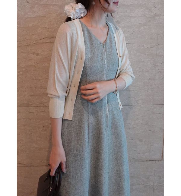 LAGUNAMOON「【追加生産】フロントZIPミックスカラーワンピース」|ワンピース|