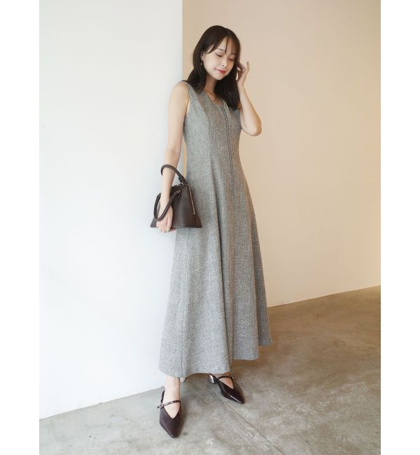 LAGUNAMOON「【追加生産】フロントZIPミックスカラーワンピース」|ワンピース|