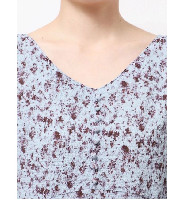 LAGUNAMOON「ヴィンテージフラワーフレアスリーブワンピース」|ワンピース|