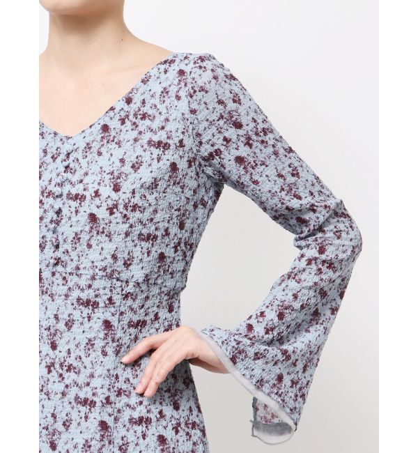 LAGUNAMOON「ヴィンテージフラワーフレアスリーブワンピース」|ワンピース|