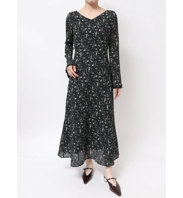 LAGUNAMOON「ヴィンテージフラワーフレアスリーブワンピース」|ワンピース|