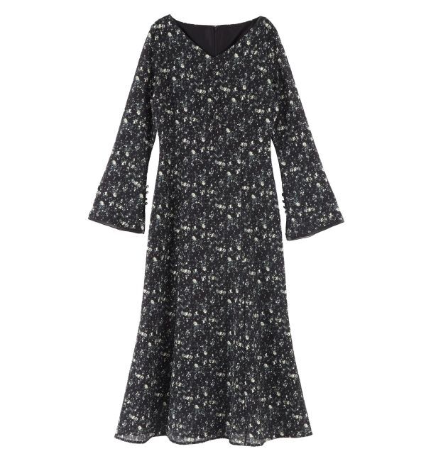 LAGUNAMOON「ヴィンテージフラワーフレアスリーブワンピース」|ワンピース|