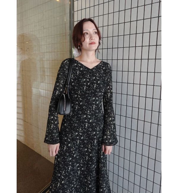 LAGUNAMOON「ヴィンテージフラワーフレアスリーブワンピース」|ワンピース|