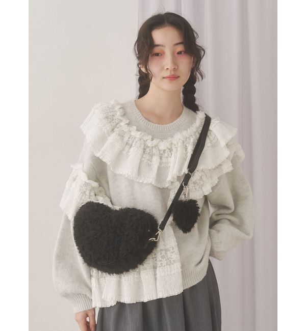 merry jenny「fluffy heart bag」|ショルダー・メッセンジャー|
