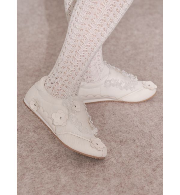 merry jenny「お花いっぱいフラットスニーカー」|スニーカー|