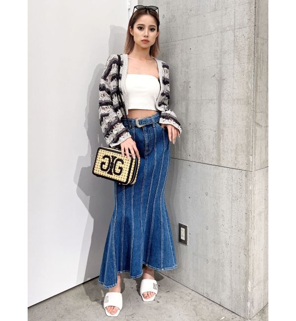 GYDA「SHORTクロシェニットカーディガン」|カーディガン|