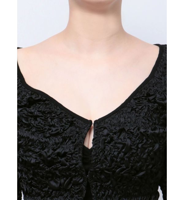 GYDA「シャーリング2WAYショートカーディガン」|カーディガン|