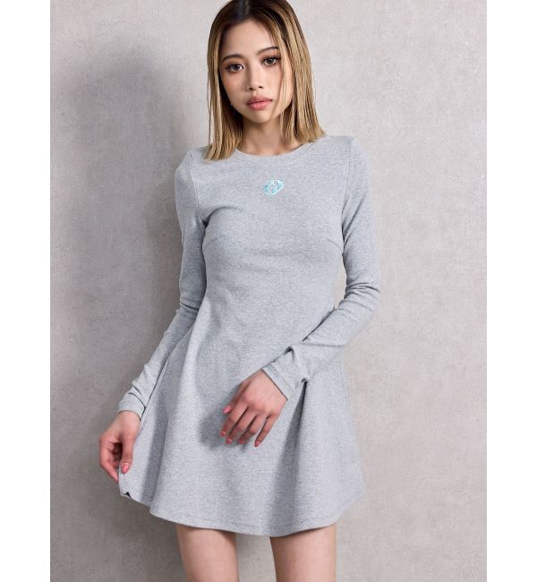 GYDA「GDフレアワンピース」|ワンピース|グレー