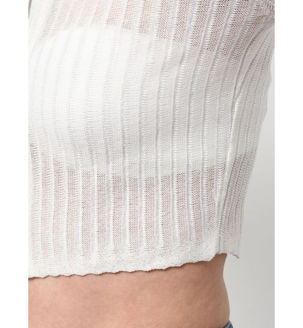 GYDA「ラメシアーオフショルショートニットカーディガン」|カーディガン|