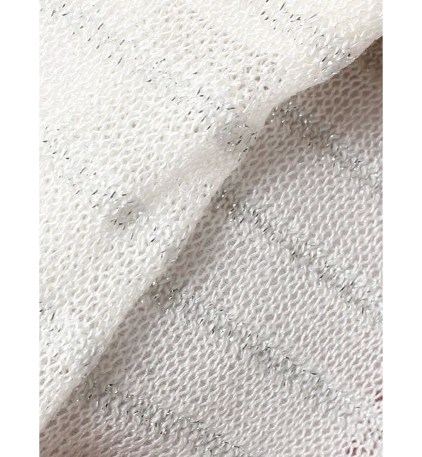 GYDA「ラメシアーオフショルショートニットカーディガン」|カーディガン|