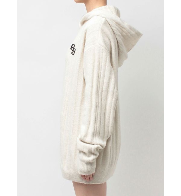 GYDA「ランダムリブGG HOODIEニットチュニック」|ワンピース|