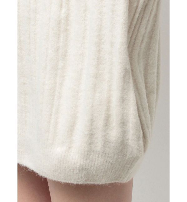 GYDA「ランダムリブGG HOODIEニットチュニック」|ワンピース|