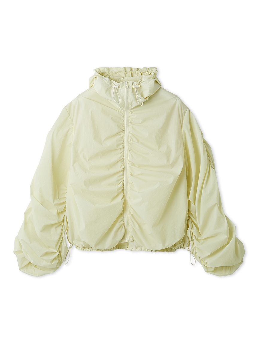 emmi atelier「撥水 ギャザーフーディーブルゾン」|ブルゾン・スタジャン|