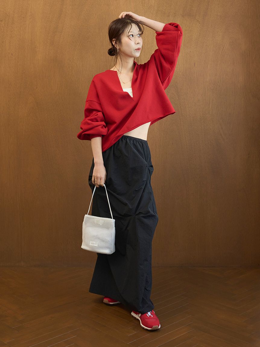 emmi atelier「Vネックスウェットプルオーバー【セットアップ対応】」|Tシャツ・カットソー|