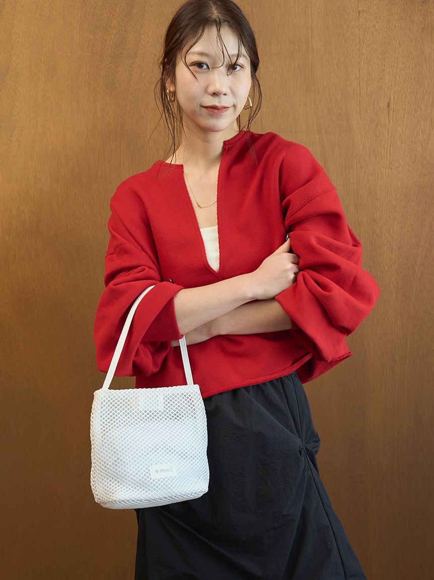 emmi atelier「Vネックスウェットプルオーバー【セットアップ対応】」|Tシャツ・カットソー|