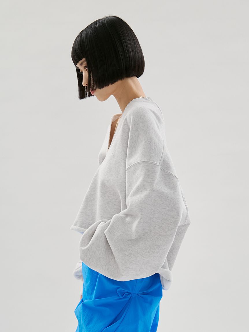 emmi atelier「Vネックスウェットプルオーバー【セットアップ対応】」|Tシャツ・カットソー|