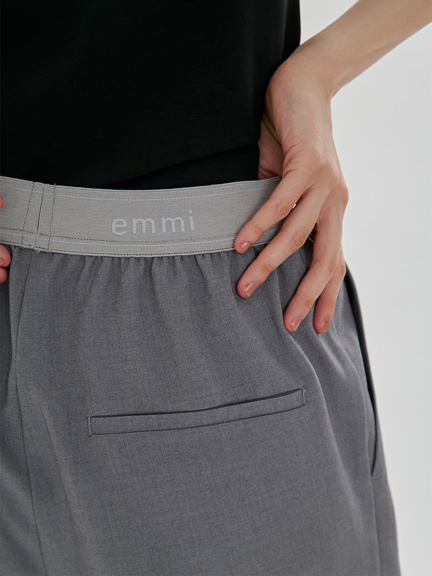 emmi atelier「emmiロゴゴムジャガードイージーパンツ」|チノ|