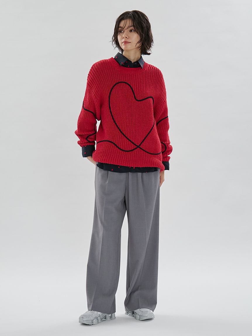 emmi atelier「emmiロゴゴムジャガードイージーパンツ」|チノ|