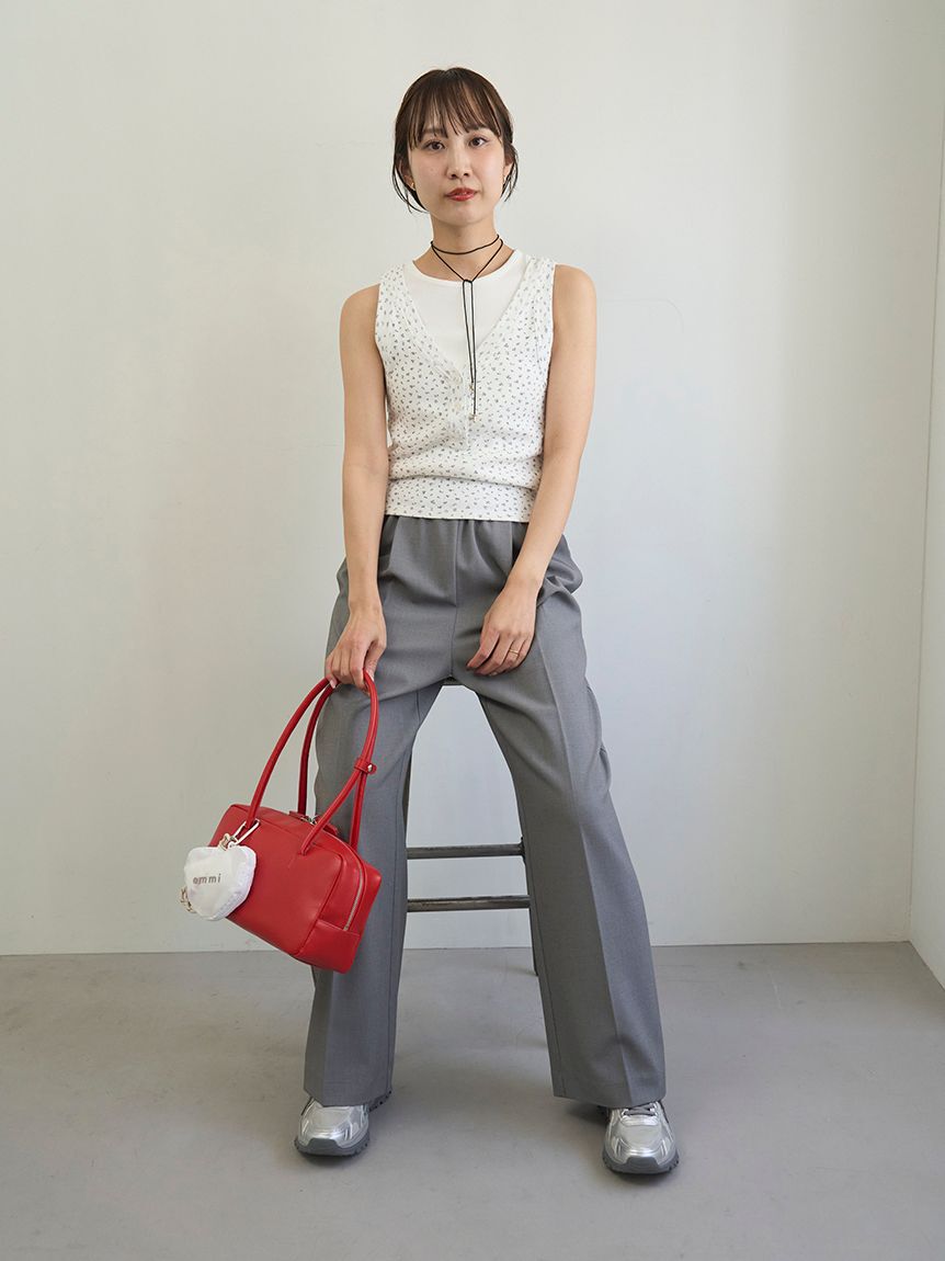 emmi atelier「emmiロゴゴムジャガードイージーパンツ」|チノ|