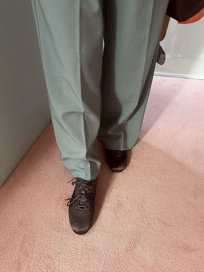 emmi atelier「emmiロゴゴムジャガードイージーパンツ」|チノ|