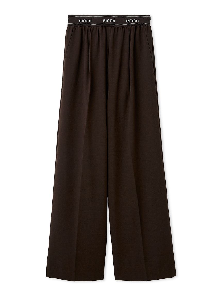 emmi atelier「emmiロゴゴムジャガードイージーパンツ」|チノ|