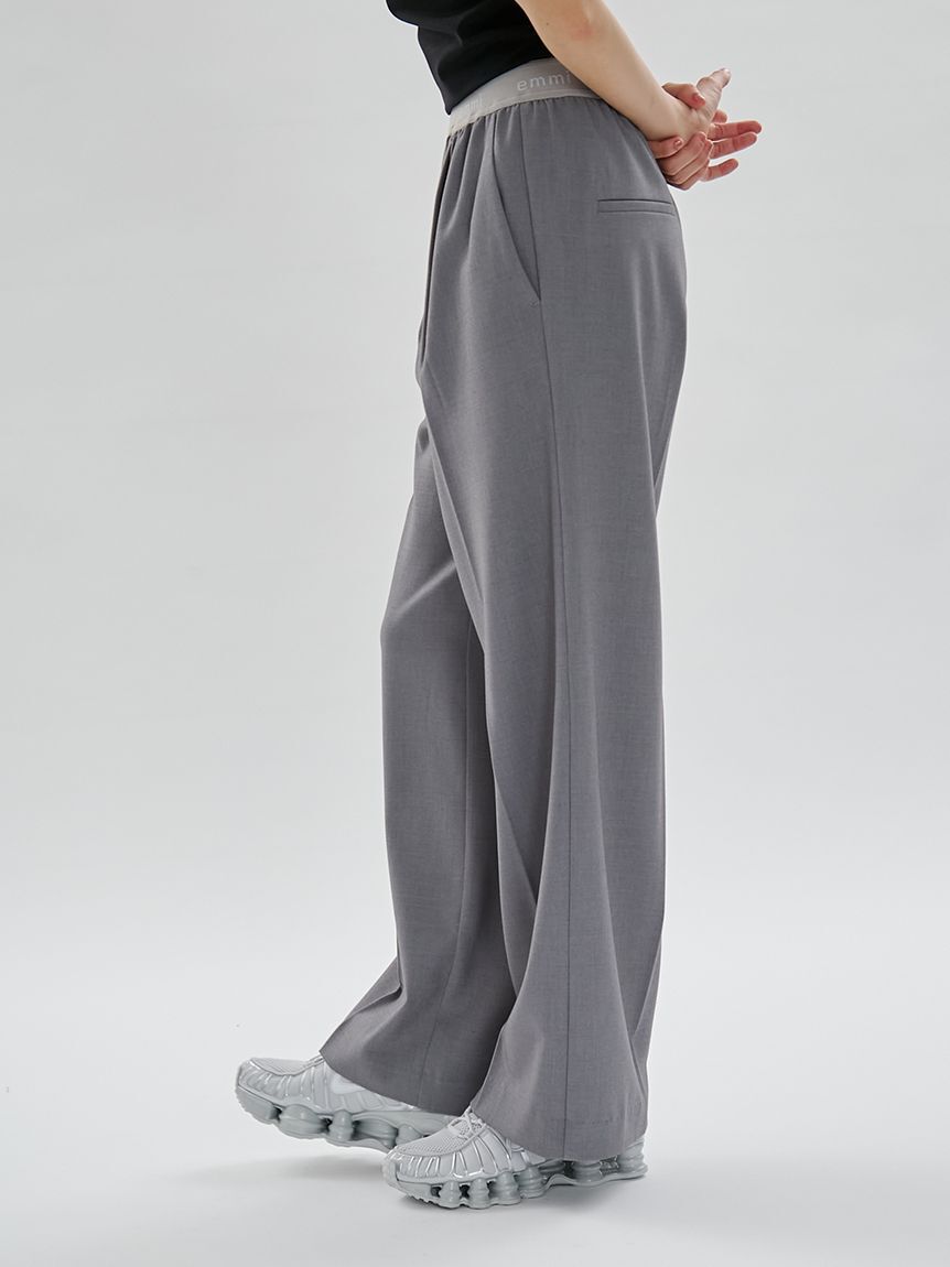 emmi atelier「emmiロゴゴムジャガードイージーパンツ」|チノ|