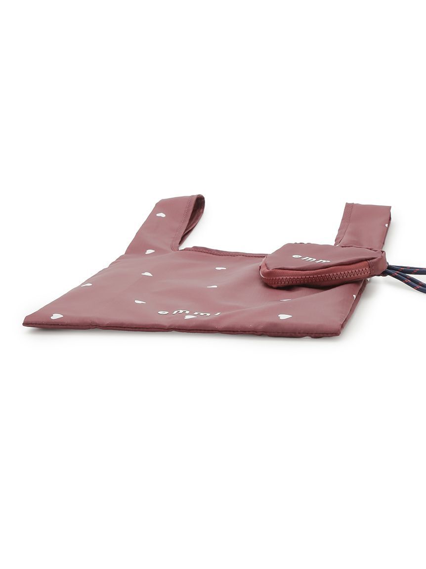 emmi atelier「【HEART】 プリントハートチャーム付きエコバッグ」|エコバッグ|