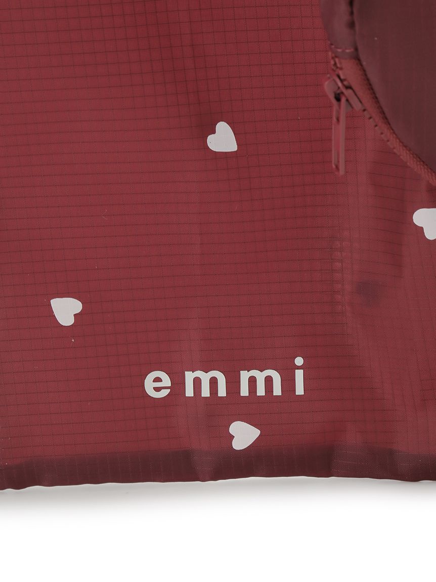 emmi atelier「【HEART】 プリントハートチャーム付きエコバッグ」|エコバッグ|