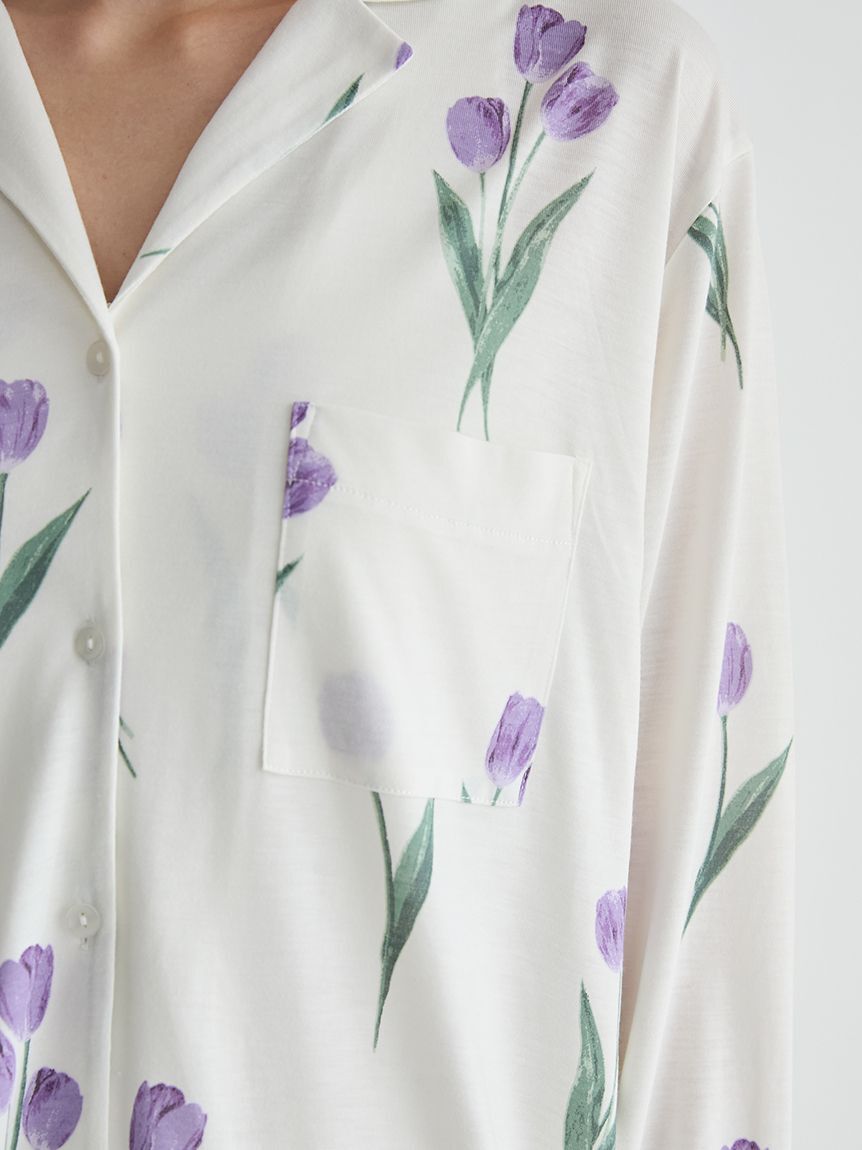 gelato pique「チューリップ柄シャツ」|ルームウェア|