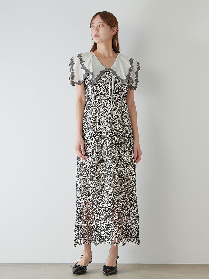 SNIDEL「ラッフルフリルレースワンピース」|ワンピース|