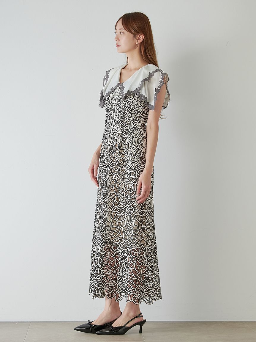 SNIDEL「ラッフルフリルレースワンピース」|ワンピース|