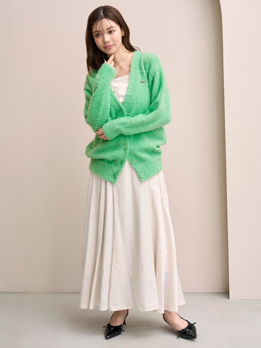 SNIDEL「LACOSTE/ラメニットカーディガン」|カーディガン|