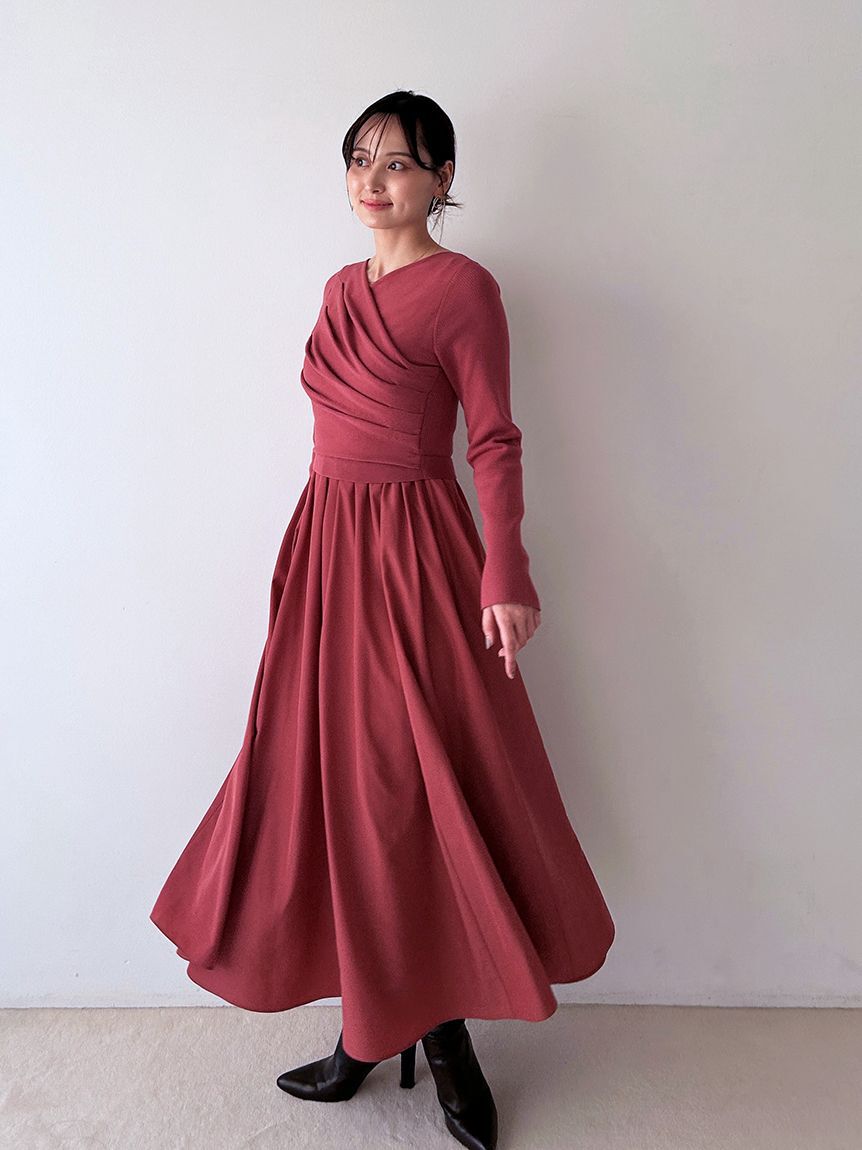 SNIDEL「ニットドッキングワンピース」|ワンピース|