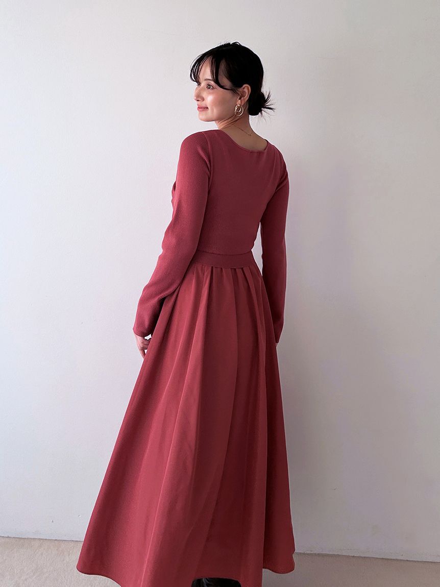 SNIDEL「ニットドッキングワンピース」|ワンピース|